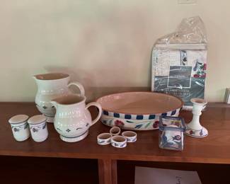 Longaberger Pitcher Set Serving Bowl Lenox Handlestick And More