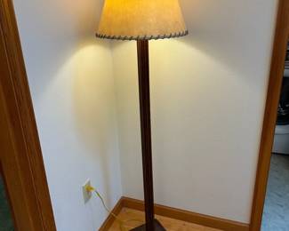 Antique Wood Carved Lamp