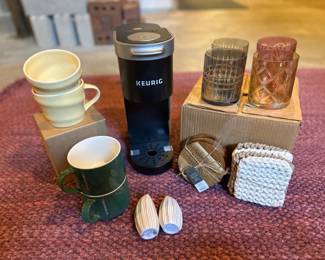 Brand new Keurig New Starbucks Mugs Plastic Cups Coasters And Salt And Pepper Shakers