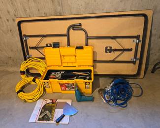 Folding Table Tool Box Makita Drill Craftsman Bits And More