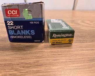 Remington 22 Short Rimfire Cartridges And CCI 22 Short Blanks