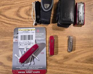 Collection Of Swiss Army Knives