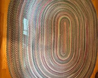 Colorful Round Wool Rug With Rug Stay