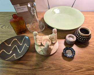 Mexican Statuette Pottery Crystal And More