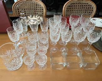 Sampling of the crystal and quality glassware to be sold.