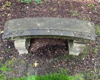 Second of two concrete benches.