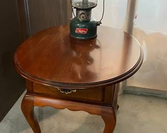 Harden side/accent table; Coleman lantern.