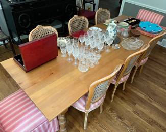 Dining table by Daeco Builders (Grand Rapids); eight chairs (six by Buying & Design Furniture, Italy).