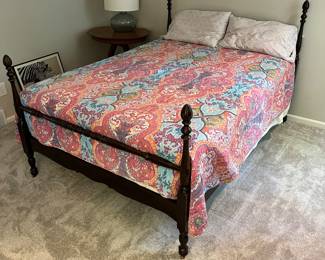 Poster bed (queen) with mattress and box spring.