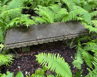 Concrete bench.