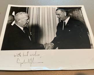 U.S. President Lyndon Baines Johnson (LBJ) signed photo.