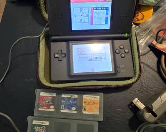 Nintendo DS Lite with 5 games