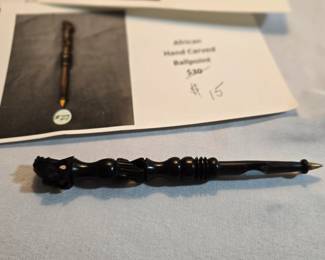 African Hand Carved Ballpoint $15