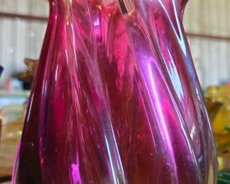 Watermelon glass vase