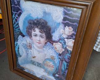 Coca Cola Girl Framed Picture 