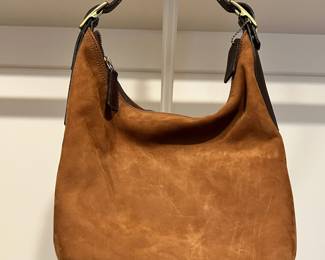 Brown Suede Coach Bag