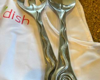 Pewter Salad Servers