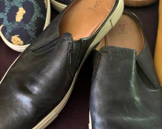 Frye Women’s Black Leather Slip On Sneaker