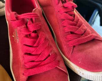 Puma Red/White Women's Suede Shoes