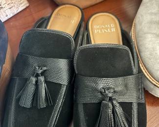 Donald Pliner Bryant Black Suede Loafers