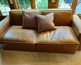 Cognac Leather Sofa