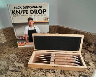 Set of 4 Olive Wood Steak Knives