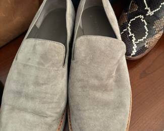 Gray Suede Slip on Shoes