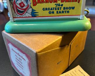From 1948, a Ringling Bros and Barnum & Bailey train car. Receipt with unit in original box. A true time capsule!
