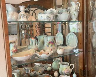 Dozens of beautiful Edna Leonard hand painted china sets