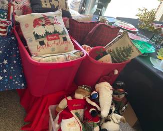 Tons of great Christmas pillows and assorted plush items