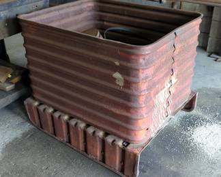 Metal Scrap Bin, 33" x 35" x 39.5"