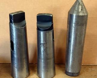 Lathe Taper Drill Adapters, Qty 2 And Fixed Dead Center