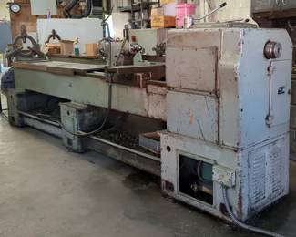 Ta Shing Machine Works Ltd Sharp Ind. Gap Bed Lathe, 22" Swing Over Bed x 12.25" Over Cross Slide x 120" Center To Center, Sharp-21120, Serial #L30033, Manufactured 1979, Includes 3 Jaw Chuck, Will Take A D1-8 Four Jaw Chuck