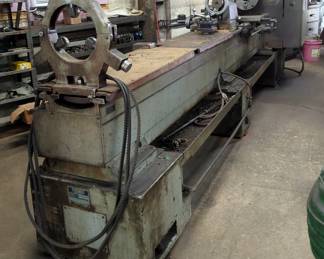 Tarnow Manufacturing Co Universal Engine Lathe, Model TUJ-50M/120, Serial #3065, 24" Swing Over Bed x 14.75" Over Cross Slide x 120" Center To Center Polish Made, Toolmex Replacements Parts With Replacement Documentation, Includes 3 Jaw Chuck, Will Take D1-1 Four Jaw Chuck, Powers On