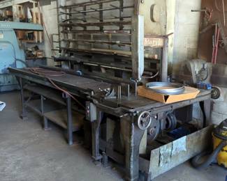 Armstong-Blum Manufacturing Company Marvel Metal Band Saw #8, Approx Size, 90" x 80" x 36", Includes Conveyor Table, 24" W x 124" L