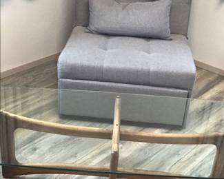 chair converts to bed by pulling out bottom