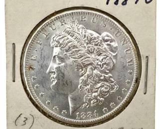 1884-O Morgan Silver Dollar BU
