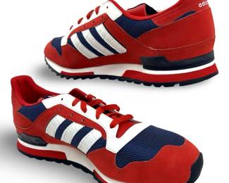 Vintage Red & Blue Adidas Running Sneakers