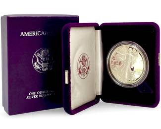 1oz 1986 American Eagle 999 Silver Proof Dollar