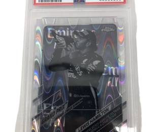 Graded 2021 Topps Chrome F1 Lewis Hamilton PSA8