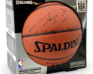 Signed Shaquille O'Neal Spalding NBA Basketball