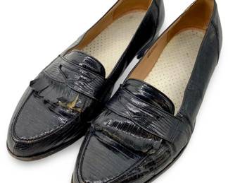 Cole Haan Genuine Lizard Leather Tassel Loafers
