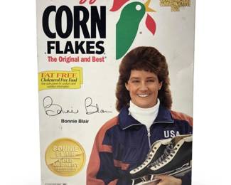Bonnie Blair Autographed Kellogg’s Cereal Box