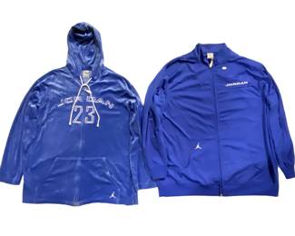 Jordan Blue Hooded and Track Jacket Bundle
