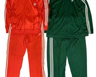 Adidas Tracksuit Set – Red and Green, Size XL
