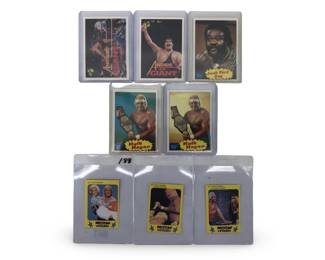 (8) Vintage WWF Trading Cards 2 Hulk Hogan Rookies