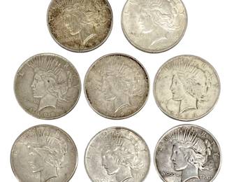 8-Piece Peace Silver Dollar Collection