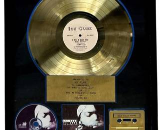 Framed Ice Cube Gold Record Award & CD