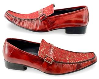 Men's Juno Red Loafers Size 13 with Box