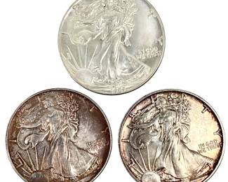 3-Piece Walking Liberty Silver Dollars